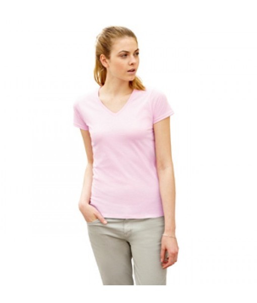 FOTL Lady Fit Valueweight Vneck T